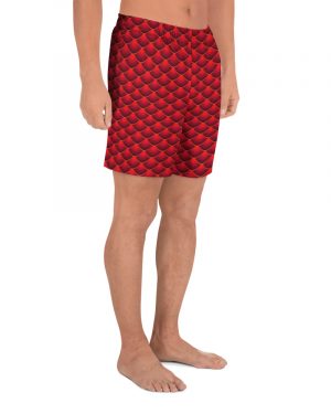 Red Dragon Costume Reptile Scale – Men’s Athletic Shorts