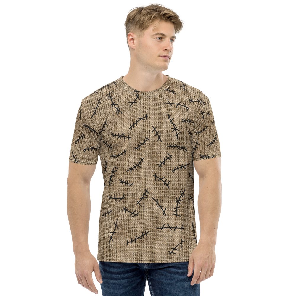 oogie boogie costume, nightmare before christmas costume, burlap sac, costume, activewear, running, rundisney, rundisney costume, dance costume, men's costume, uv protection, men's t-shirt, t-shirt