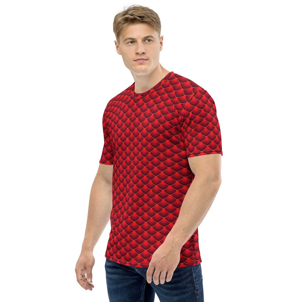 Men's Costume, t-shirt, activewear, swimming shirt, slim fit, red dragon costume, reptile costume, Lizard Costume, halloween costume, cosplay costume, rundisney, rundisney costume, activewear costume, dance costume, disneyland costume, festival costume, plus size costume, plus size