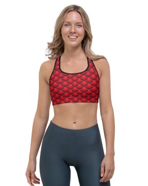 Red Dragon Costume Reptile Scale – Sports bra