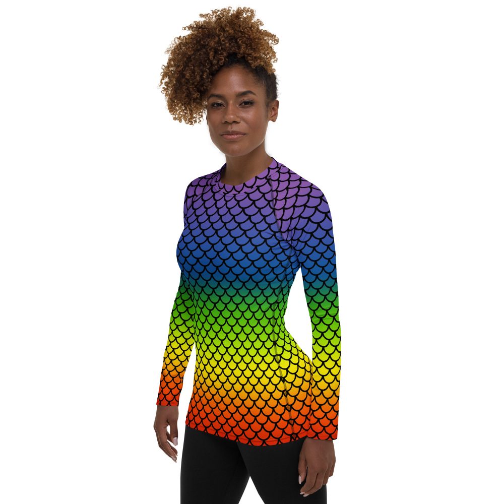 Rainbow, Mermaid, activewear, running costume, costume, rundisney costume, costume, pride, lgbtq, pride costume, long sleeve shirt, swim shirt,