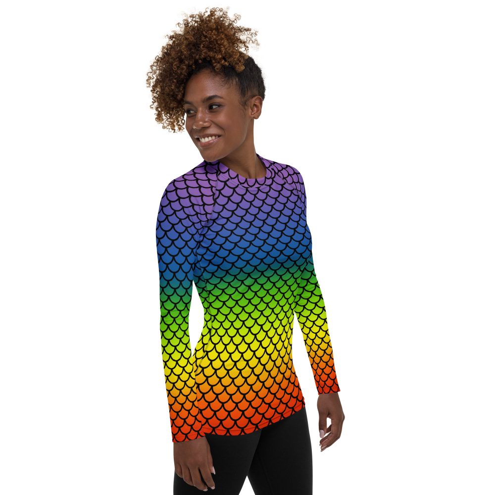 Rainbow, Mermaid, activewear, running costume, costume, rundisney costume, costume, pride, lgbtq, pride costume, long sleeve shirt, swim shirt,