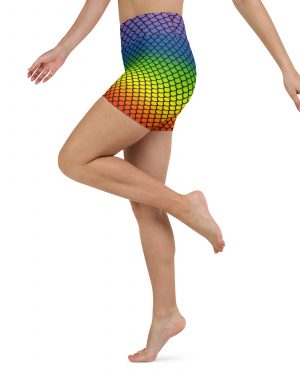 Rainbow Mermaid Yoga Shorts