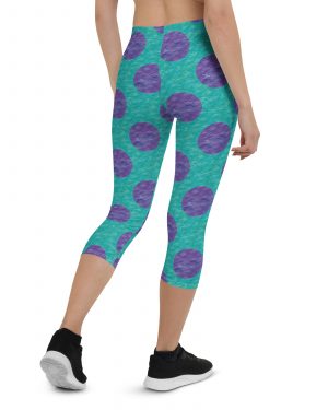 Sully Costume Monster Halloween Cosplay Capri Leggings