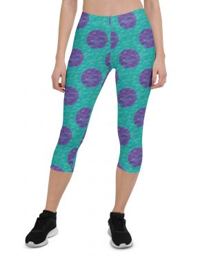 Sully Costume Monster Halloween Cosplay Capri Leggings