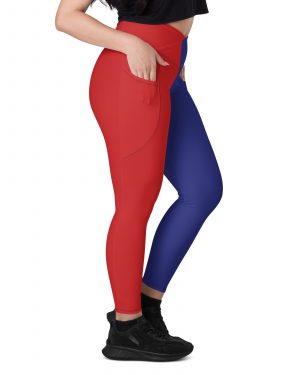 Harley Quinn Halloween Cosplay Squad Costume – Crossover leggings with pockets