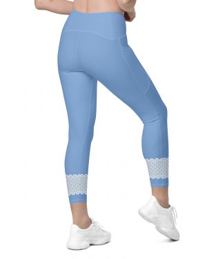 Bo Peep Costume Halloween Cosplay Crossover leggings with pockets