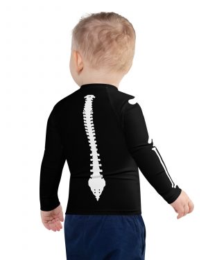 Skeleton Halloween Cosplay Costume Kids Rash Guard