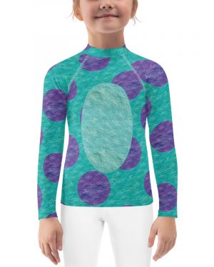 Sully Costume Monster Halloween Cosplay Kids Long Sleeve Rash Guard