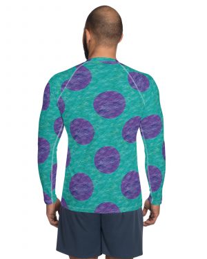 Sully Costume Monster Halloween Cosplay Men’s Long Sleeve Rash Guard