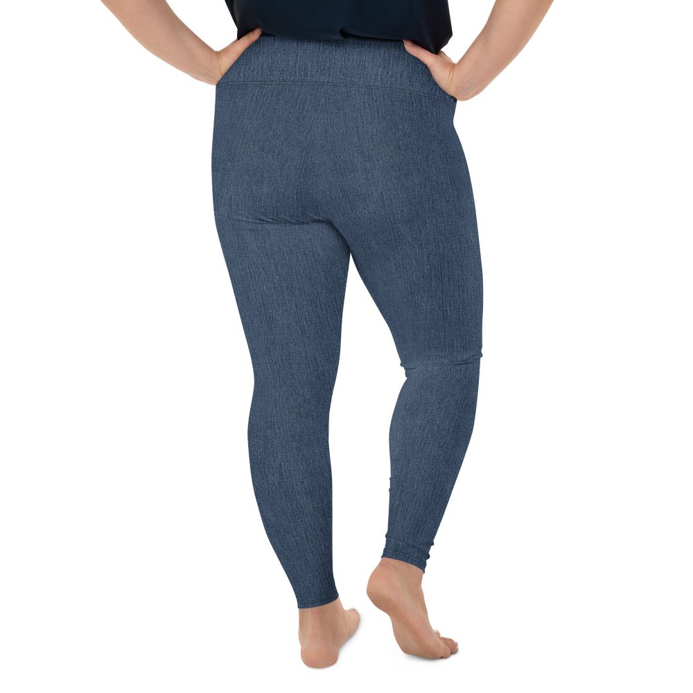 Jeggings - Jean Print Plus Size Leggings - Image 2