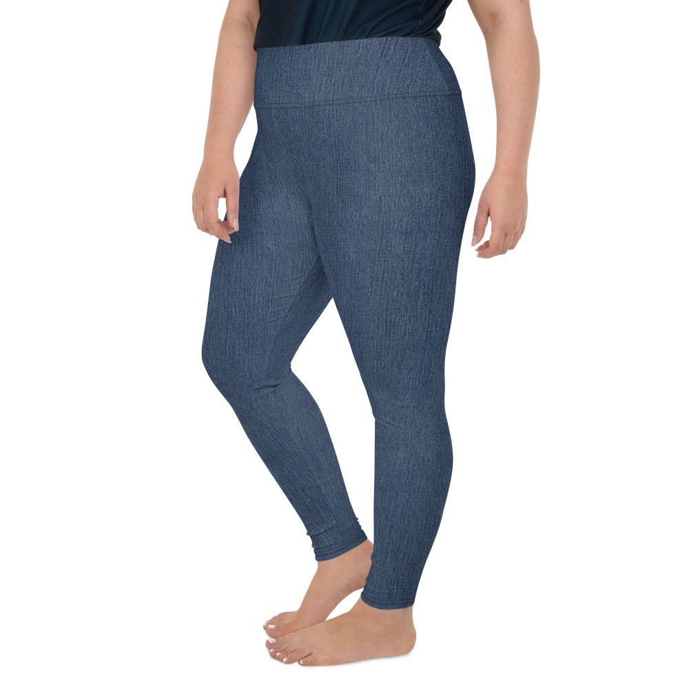 Jeggings - Jean Print Plus Size Leggings - Image 4