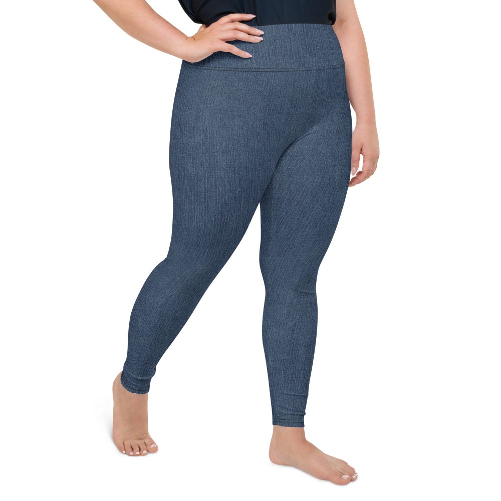 Jeggings - Jean Print Plus Size Leggings - Image 3