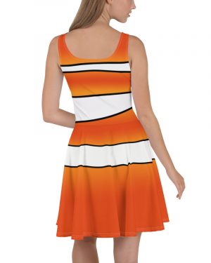 Clownfish Nemo Costume Halloween Cosplay Skater Dress