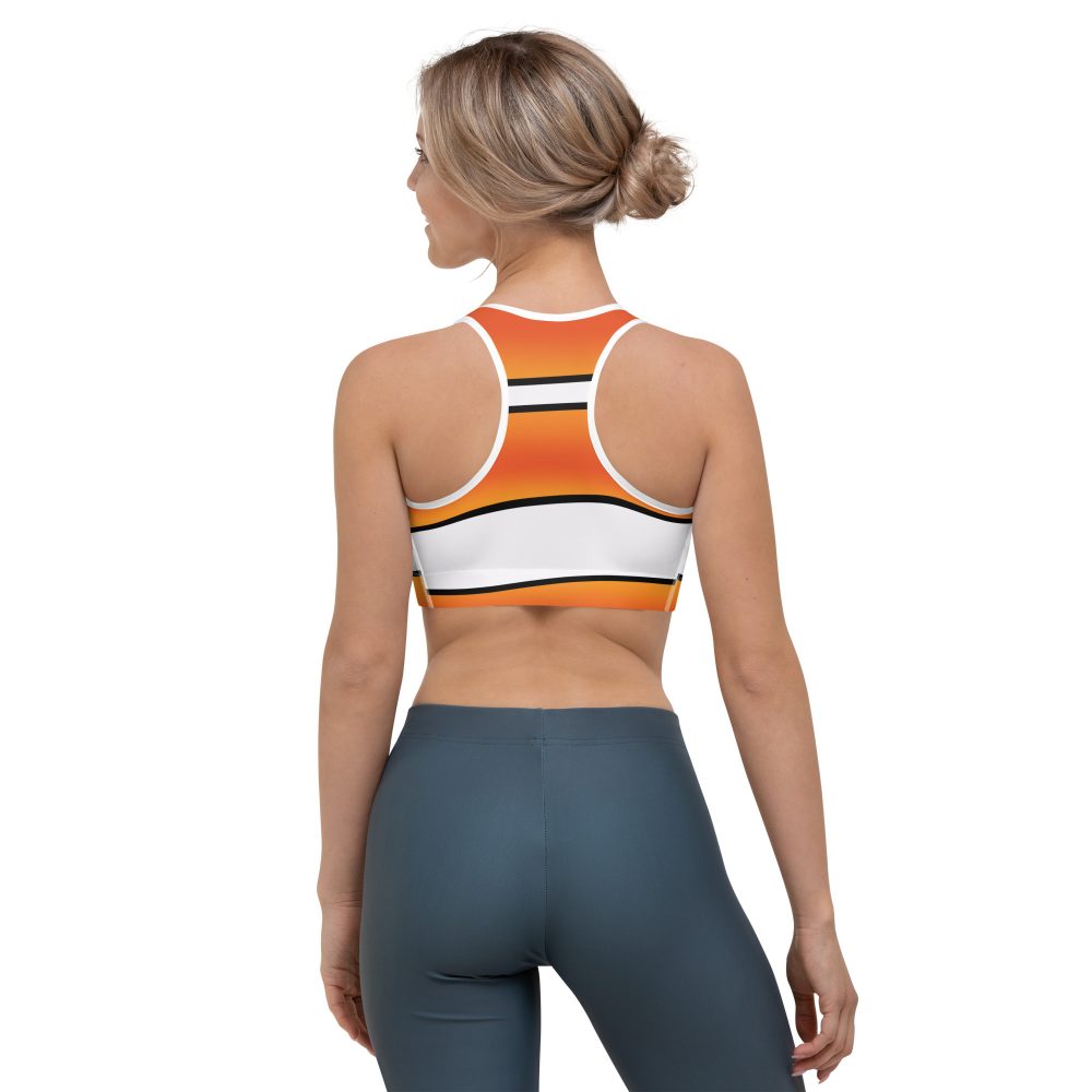 Clownfish Nemo Costume Halloween Cosplay Sports bra - Image 4