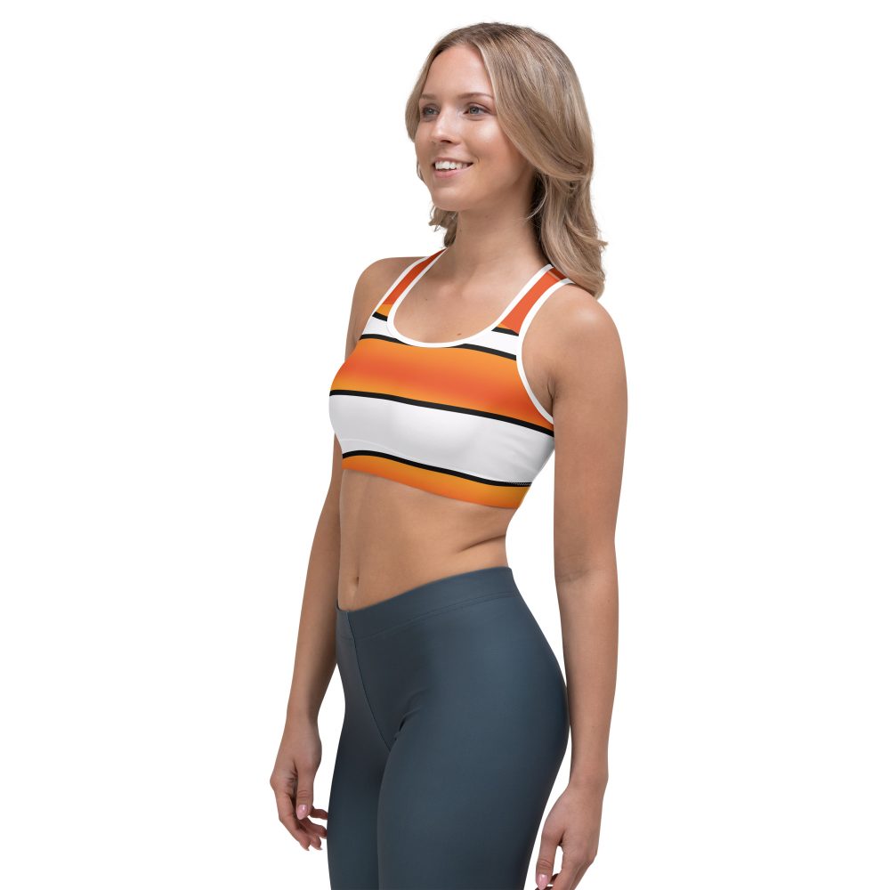 Clownfish Nemo Costume Halloween Cosplay Sports bra - Image 2