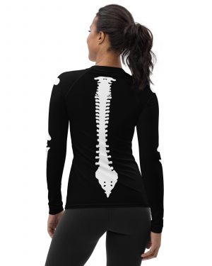 Skeleton Halloween Cosplay Costume Women’s Rash Guard