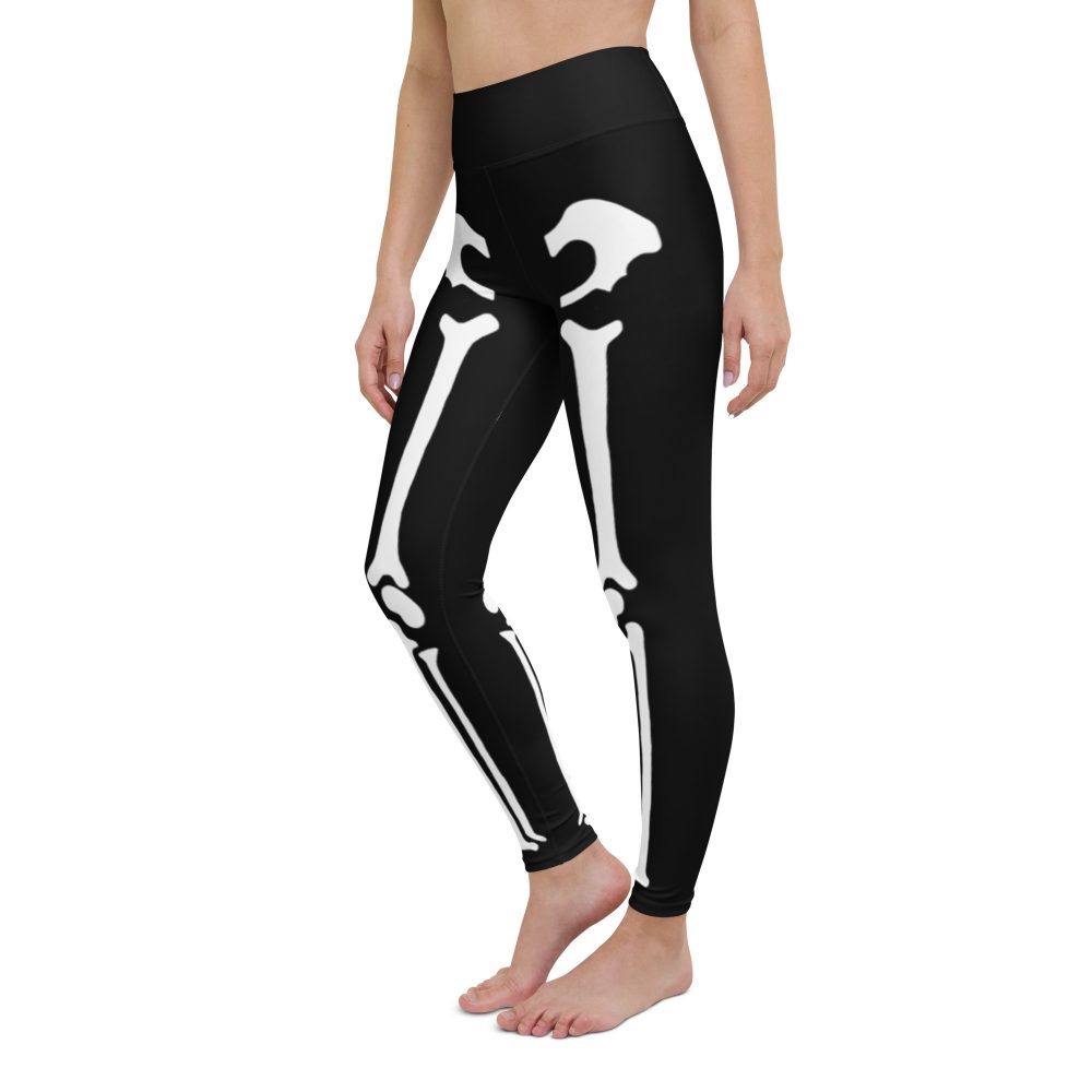 Skeleton Halloween Cosplay Costume Yoga Leggings - Image 3