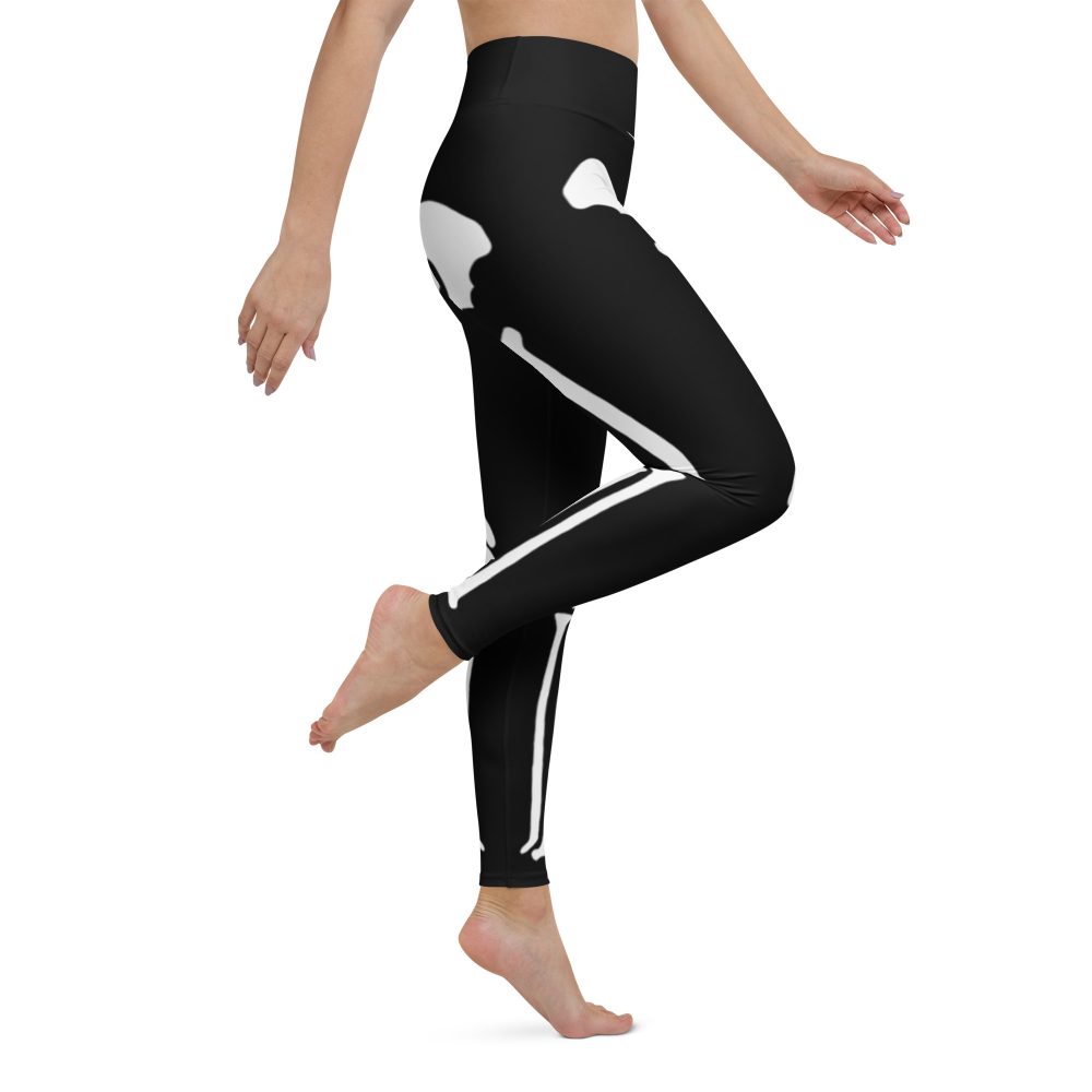 Skeleton Halloween Cosplay Costume Yoga Leggings - Image 4