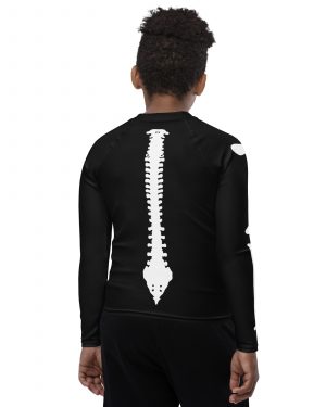 Skeleton Halloween Cosplay Costume Youth Rash Guard