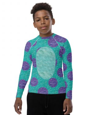 Sully Costume Monster Halloween Cosplay Youth Rash Guard