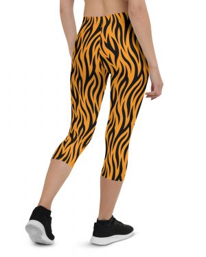 Tiger Rajah Halloween Cosplay Costume Capri Leggings