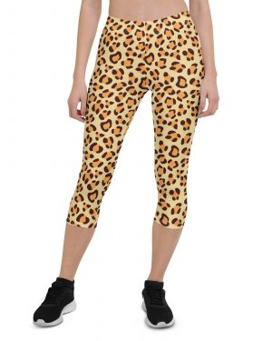 Leopard Jaguar Halloween Cosplay Costume Capri Leggings