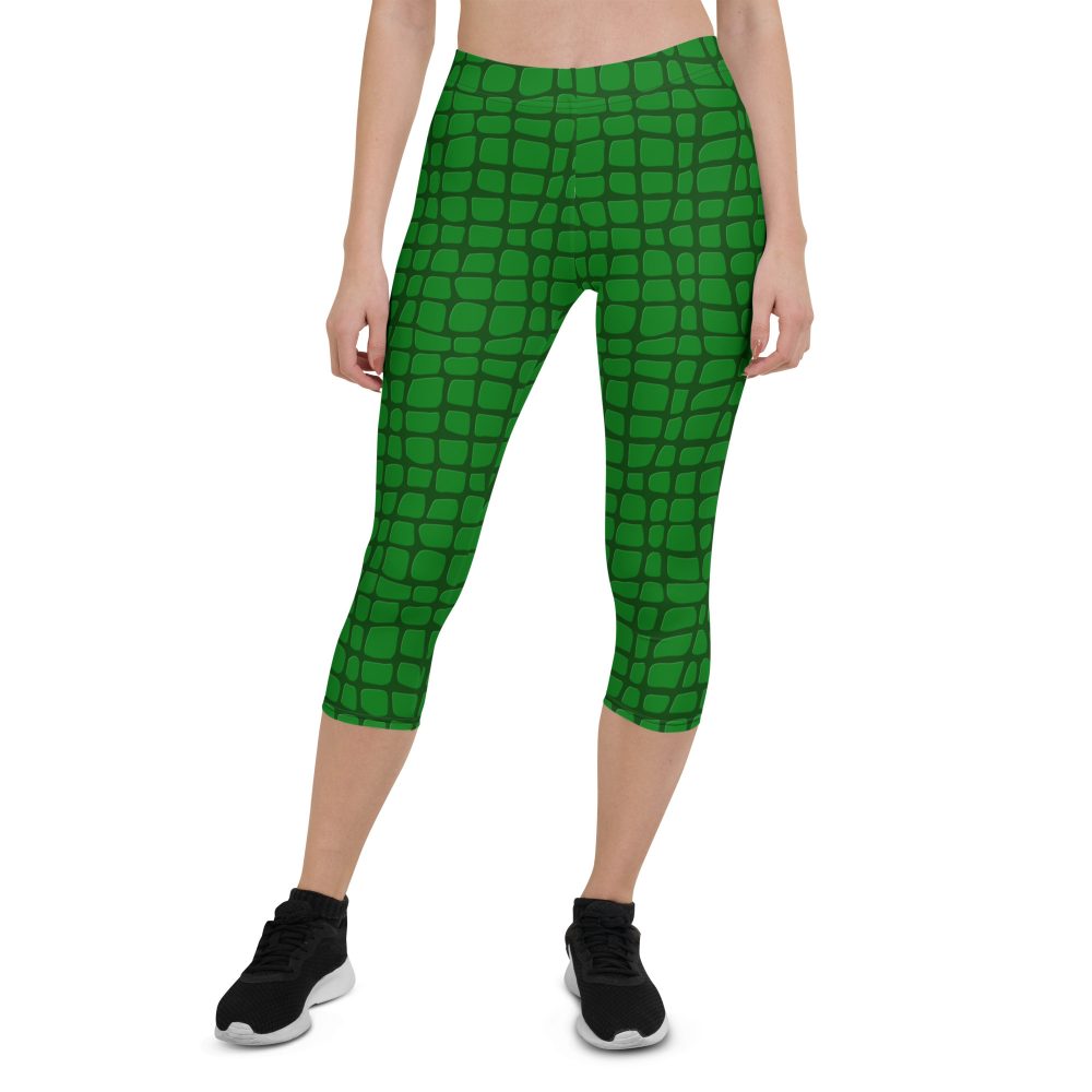 Alligator - Crocodile Halloween Cosplay Costume Capri Leggings