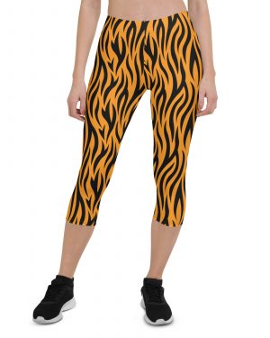 Tiger Rajah Halloween Cosplay Costume Capri Leggings