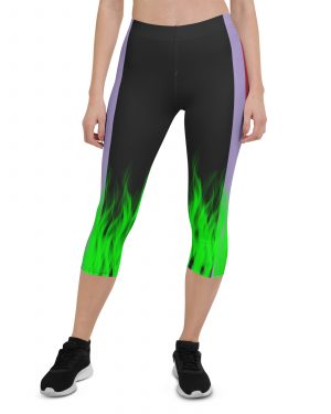 Maleficent Halloween Cosplay Costume Capri Leggings