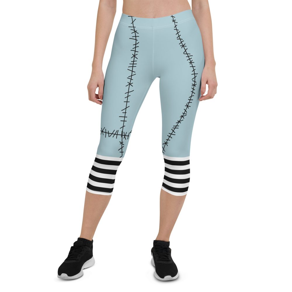 Sally Ragdoll Costume Halloween Cosplay Capri Leggings - Image 2