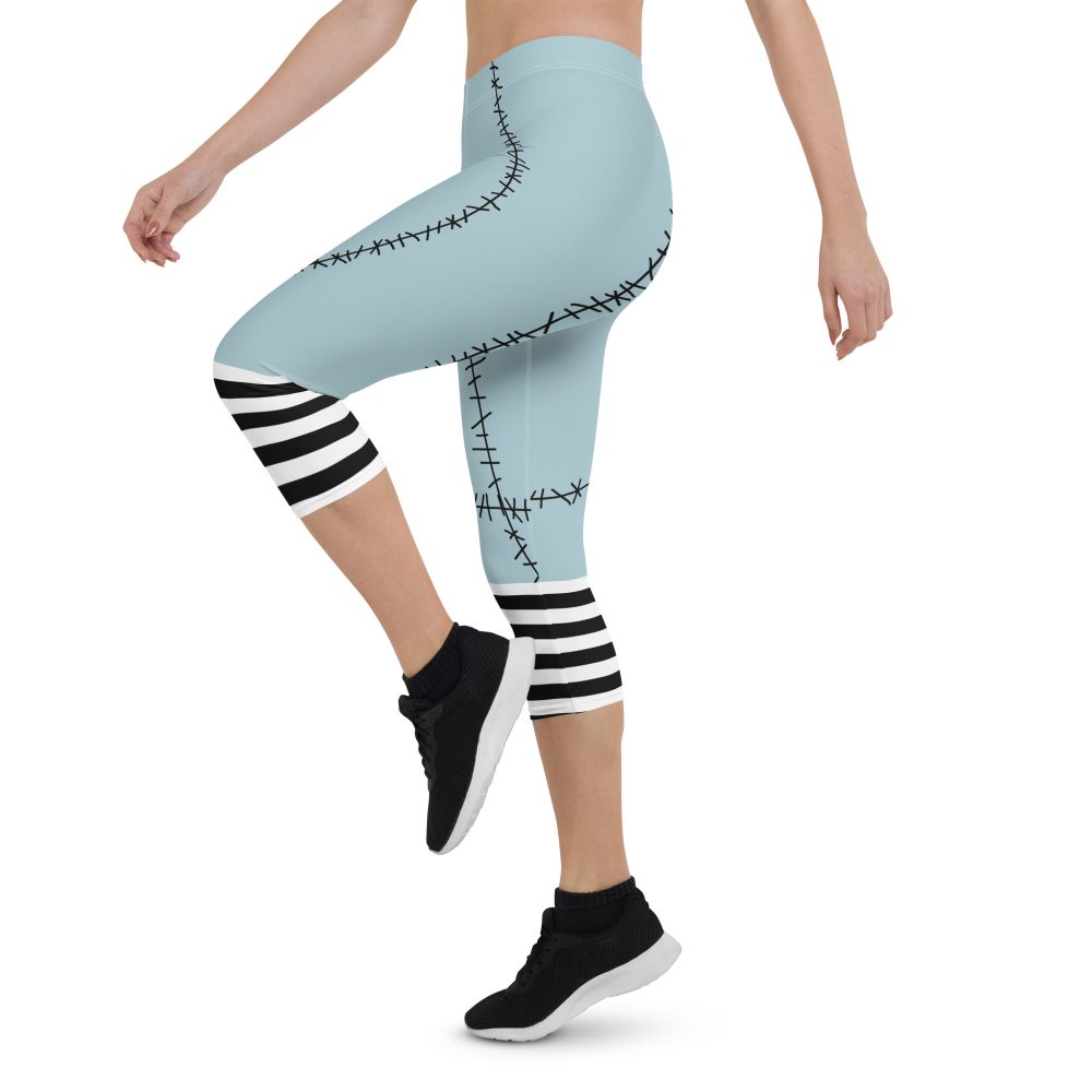 Sally Ragdoll Costume Halloween Cosplay Capri Leggings - Image 3