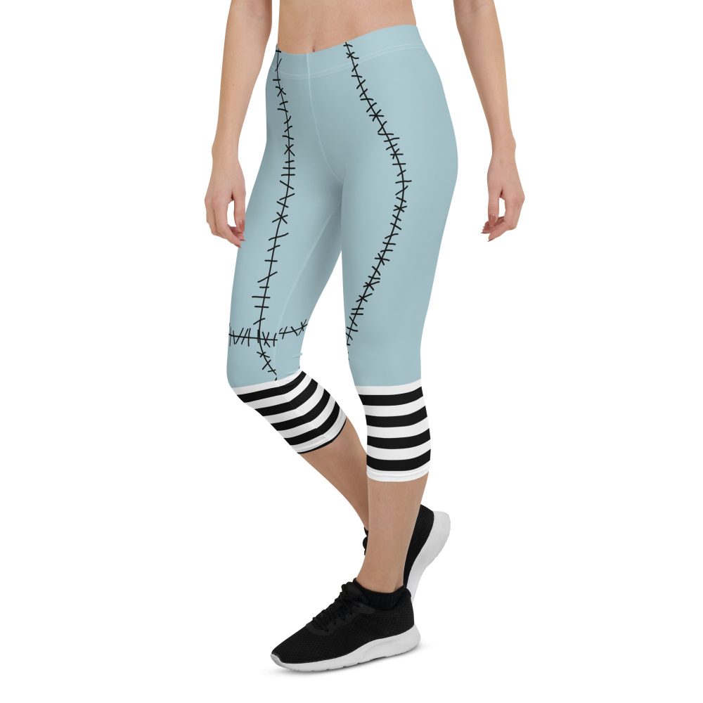 Sally Ragdoll Costume Halloween Cosplay Capri Leggings - Image 5