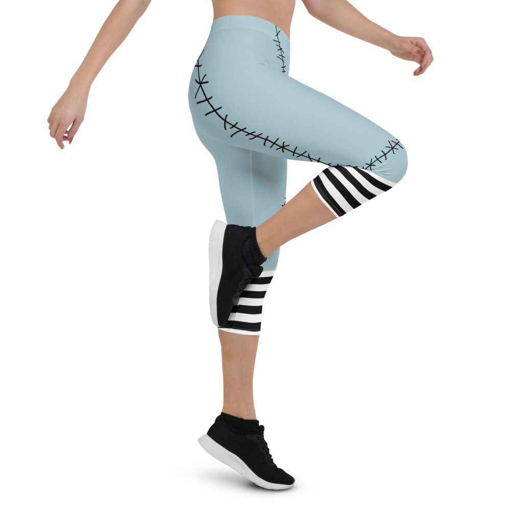 Sally Ragdoll Costume Halloween Cosplay Capri Leggings - Image 4