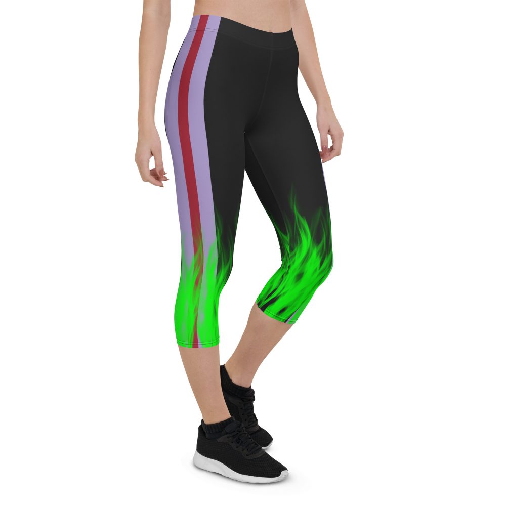 Maleficent Halloween Cosplay Costume Capri Leggings