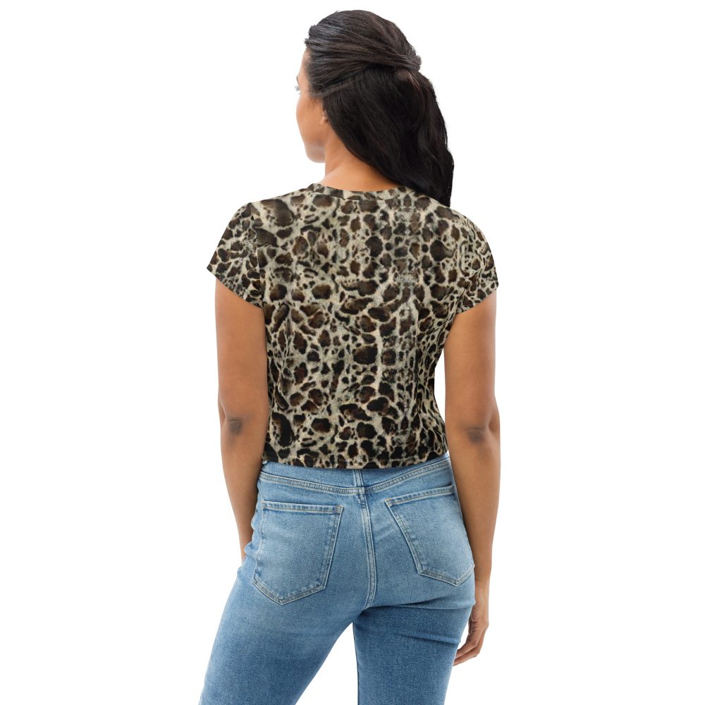 Snake Skin Costume Halloween Cosplay Reptile Print Crop Tee - Image 2