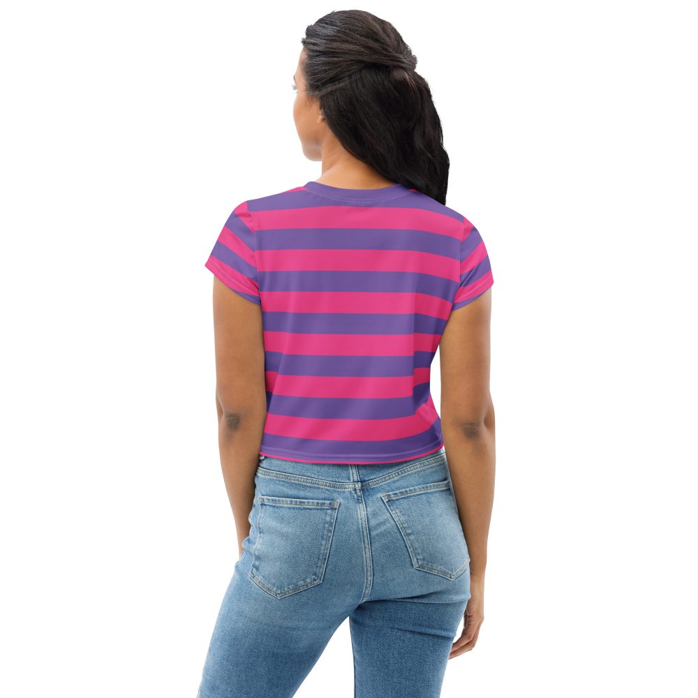 Cheshire Cat Halloween Cosplay Costume Crop Tee - Image 2
