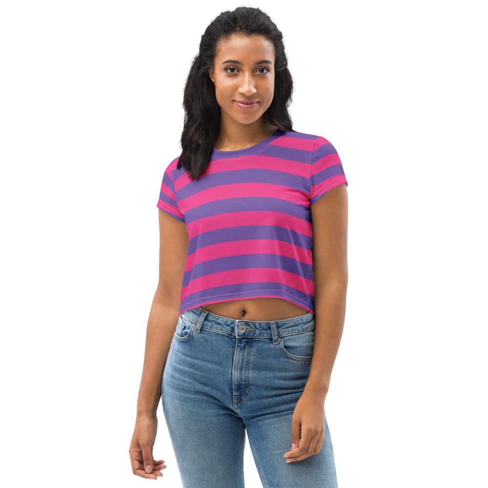 Cheshire Cat Halloween Cosplay Costume Crop Tee