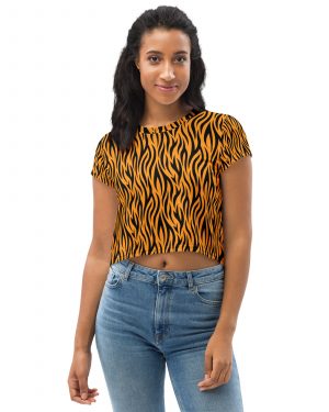 Tiger Rajah Halloween Cosplay Costume Crop Tee