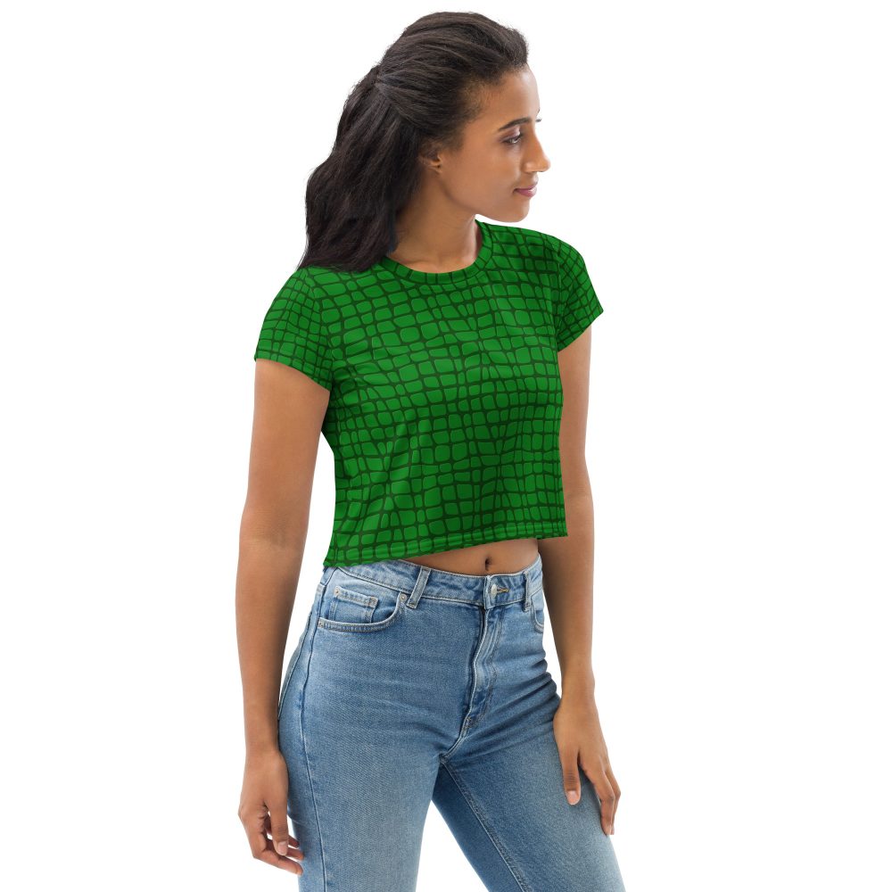 Alligator - Crocodile Halloween Cosplay Costume Crop Tee - Image 4
