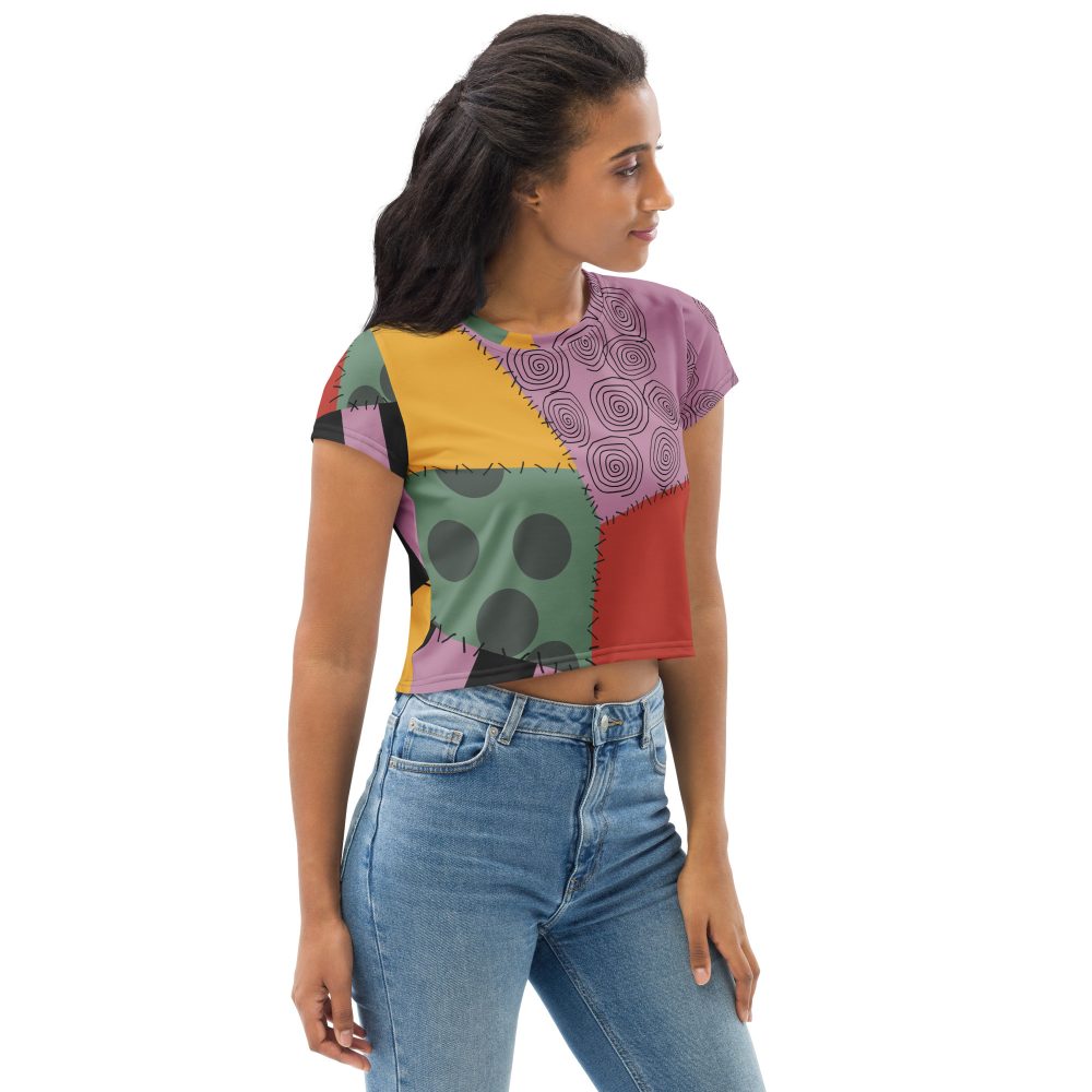 Nightmare Sally Halloween Cosplay Costume Crop Tee - Image 4