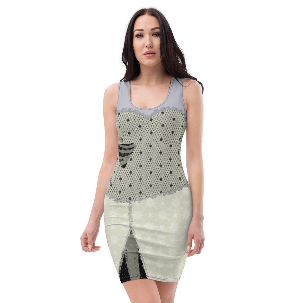 Emily Corpse Bride Halloween Cosplay Costume Fitted Bodycon Dress