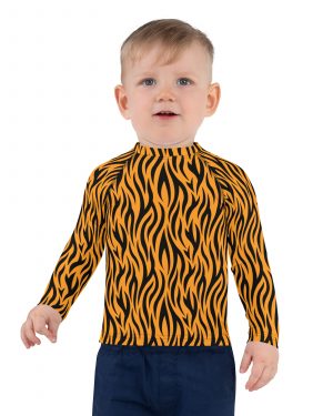 Tiger Rajah Halloween Cosplay Costume Kids Rash Guard