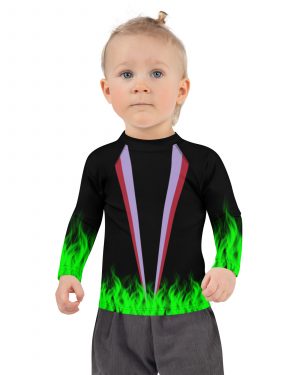 Maleficent Halloween Cosplay Costume Kids Rash Guard