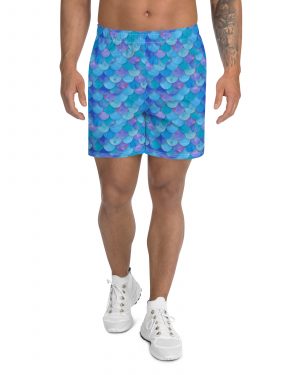 Sea Monster Mermaid Halloween Cosplay Costume Men’s Athletic Shorts