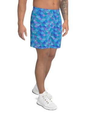 Sea Monster Mermaid Halloween Cosplay Costume Men’s Athletic Shorts