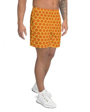 Honey Comb Halloween Cosplay Costume Men’s Athletic Shorts