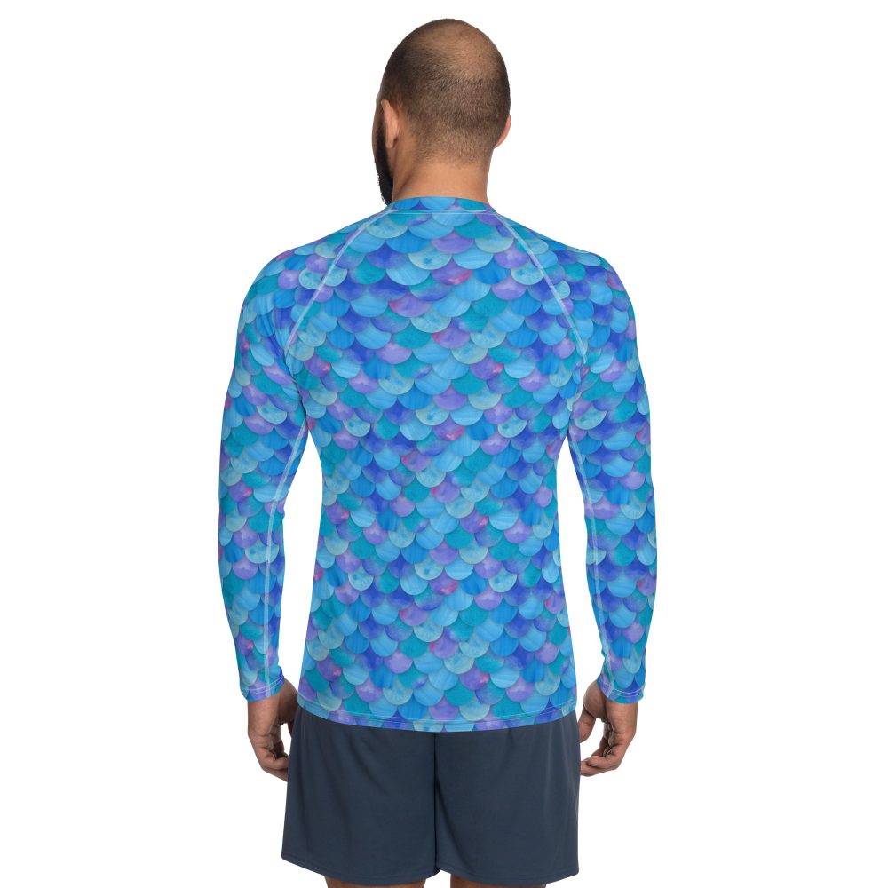 Sea Monster Mermaid Halloween Cosplay Costume Men's Rash Guard - Image 2