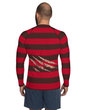 Freddy Nightmare Serial Killer Cosplay Costume Men’s Rash Guard
