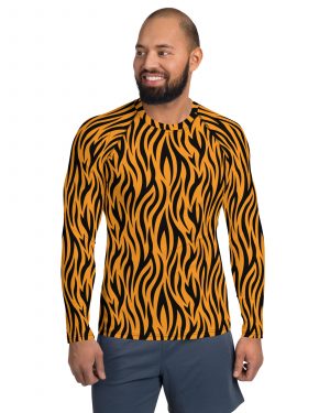 Tiger Rajah Halloween Cosplay Costume Men’s Rash Guard